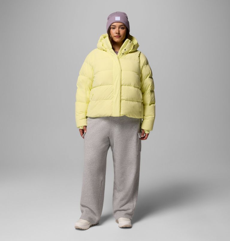 Women's Amaze Puff Hooded Jacket - Plus Size, Color: Citron Haze, image 16