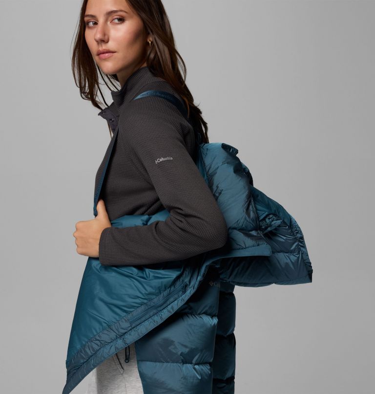 Doudoune en Duvet à Capuche Amaze Puff Femme, Color: Everblue High Shine, image 6