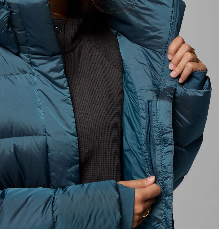 Doudoune en Duvet à Capuche Amaze Puff Femme, Color: Everblue High Shine, image 8