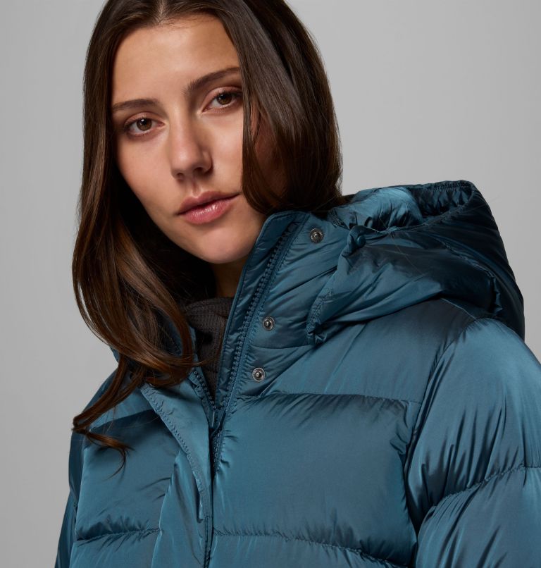 Doudoune en Duvet à Capuche Amaze Puff Femme, Color: Everblue High Shine, image 9