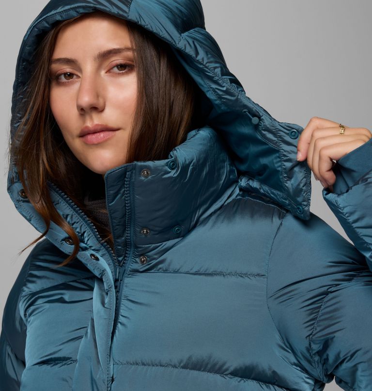 Doudoune en Duvet à Capuche Amaze Puff Femme, Color: Everblue High Shine, image 10