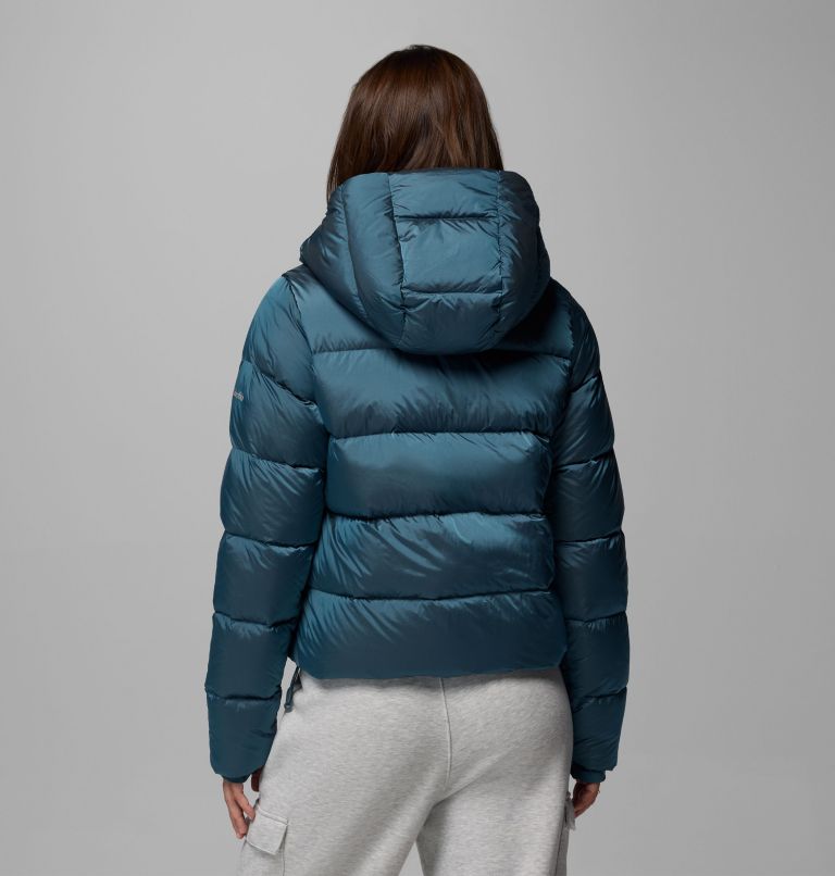 Doudoune en Duvet à Capuche Amaze Puff Femme, Color: Everblue High Shine, image 3