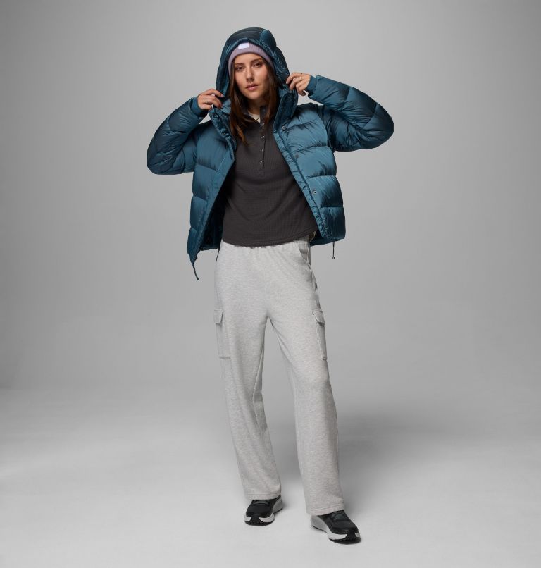 Doudoune en Duvet à Capuche Amaze Puff Femme, Color: Everblue High Shine, image 14