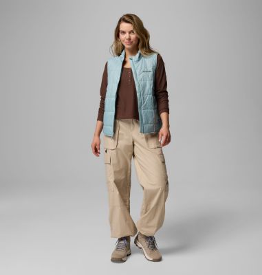 Women's Sienna Hill Packable Quilted Gilet, Color: Crushed Blue, image 2