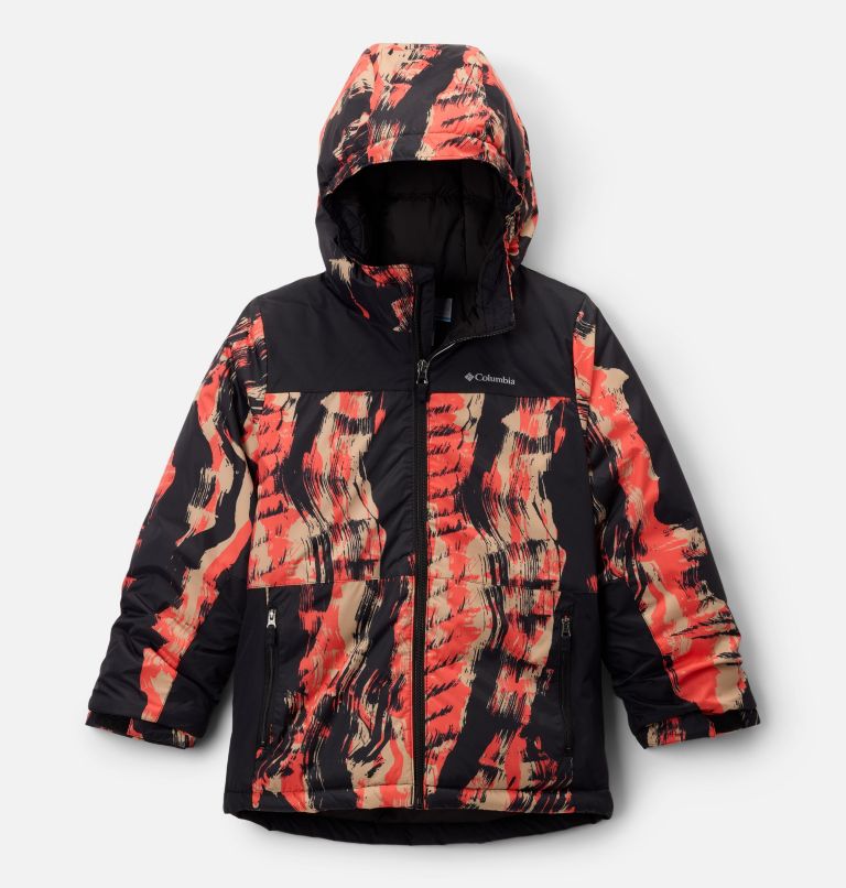 Boys' Lightning Lift IV Printed Jacket, Color: Zing Tracks, Black, image 1