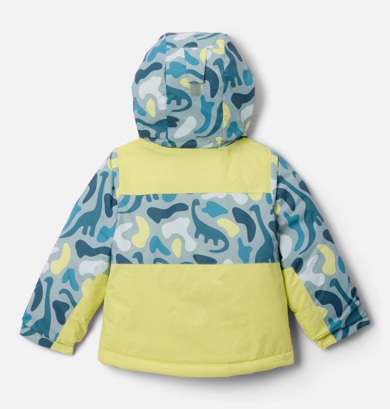 Boys' Toddler Lightning Lift IV Printed Jacket, Color: Crushed Blue Dinoflauge, Neon Light, image 2