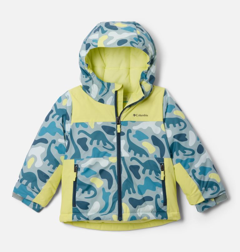 Boys' Toddler Lightning Lift IV Printed Jacket, Color: Crushed Blue Dinoflauge, Neon Light, image 1