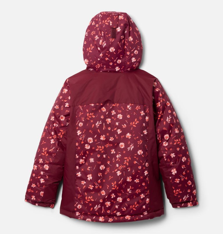 Girls' Horizon Ride IV Printed Jacket, Color: Rich Wine Watergarden, Rich Wine, image 2