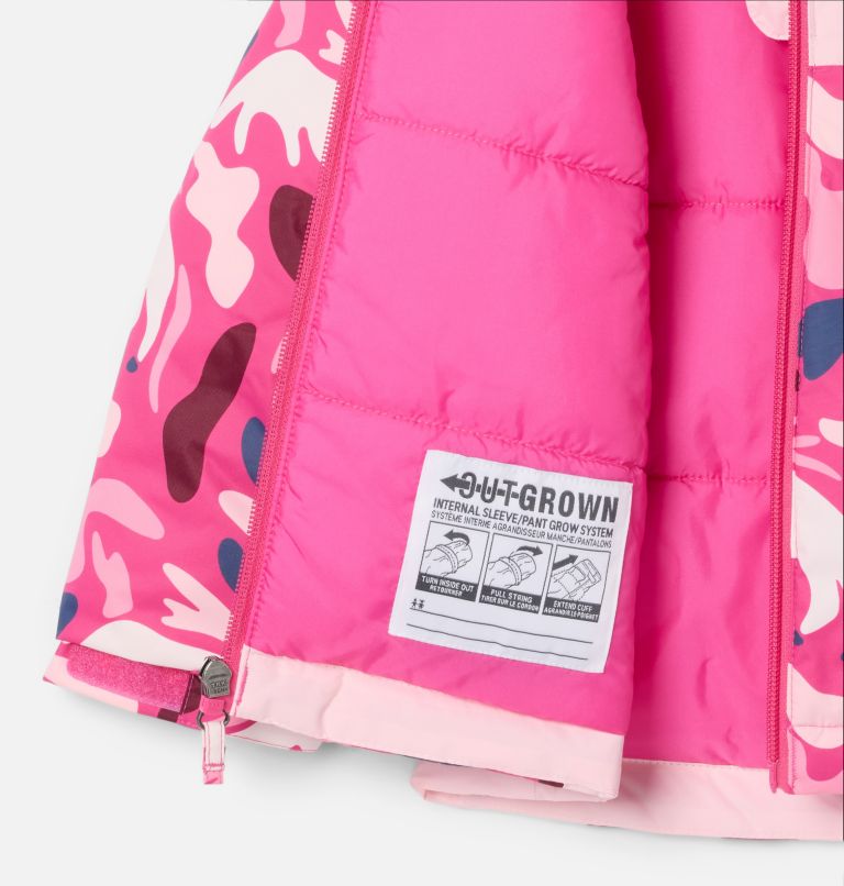 Girls' Toddler Horizon Ride IV Printed Jacket, Color: Pink Ice Uniflauge, Satin pink, image 3