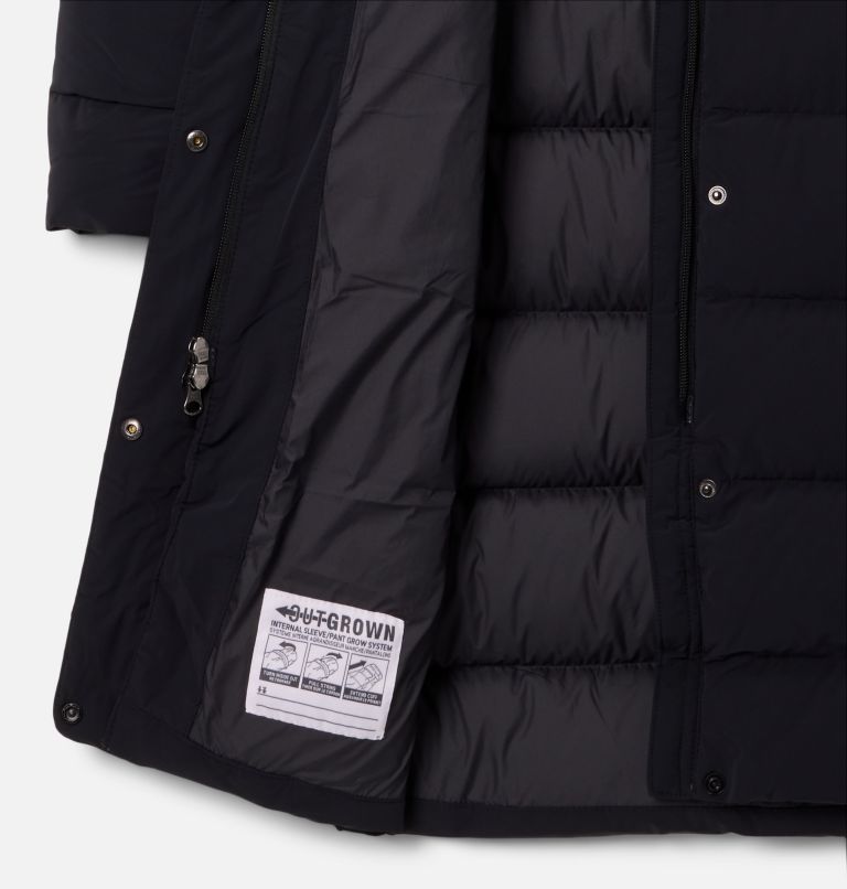 Girls' Amaze Puff Long Hooded Jacket, Color: Black, image 3