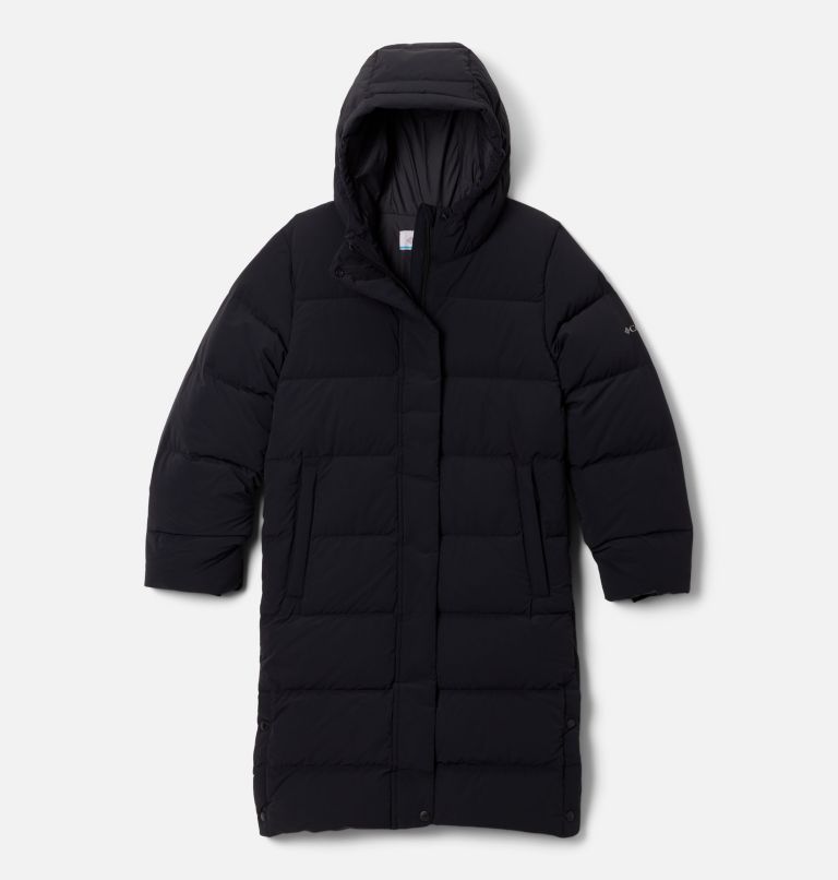 Girls' Amaze Puff Long Hooded Jacket, Color: Black, image 1