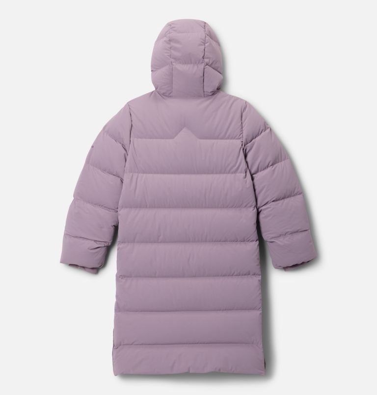 Girls' Amaze Puff Long Hooded Jacket, Color: Shale Purple, image 2
