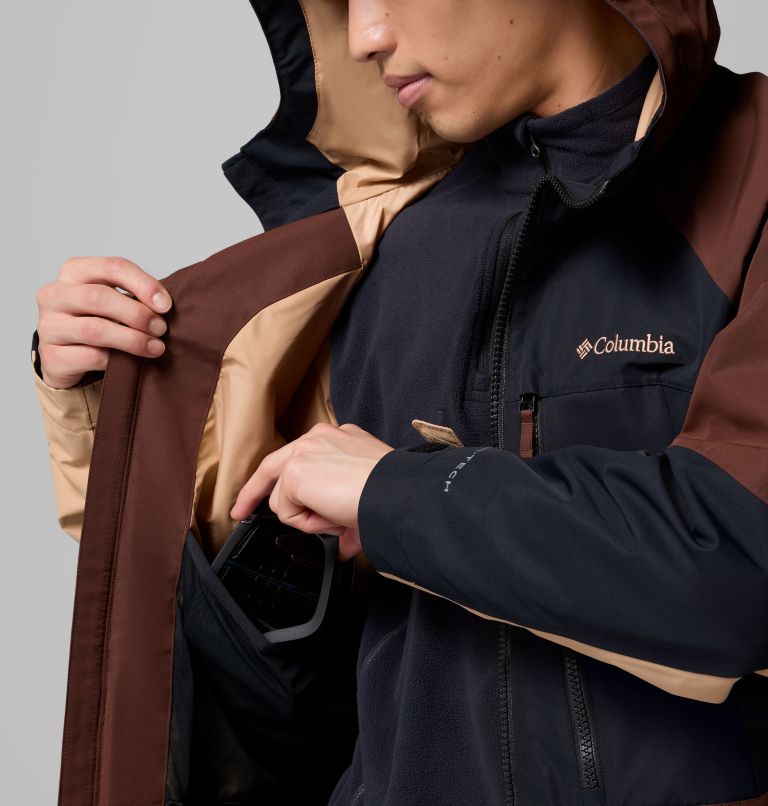 Men's Coreshot Shell Jacket, Color: Tobacco, Black, Canoe, image 5