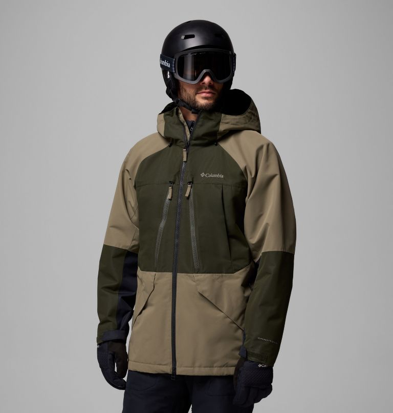 Men's Coreshot Shell Jacket, Color: Stone Green, Greenscape, Black, image 4
