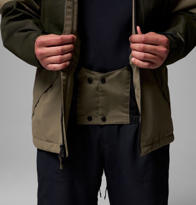 Men's Coreshot Shell Jacket, Color: Stone Green, Greenscape, Black, image 6