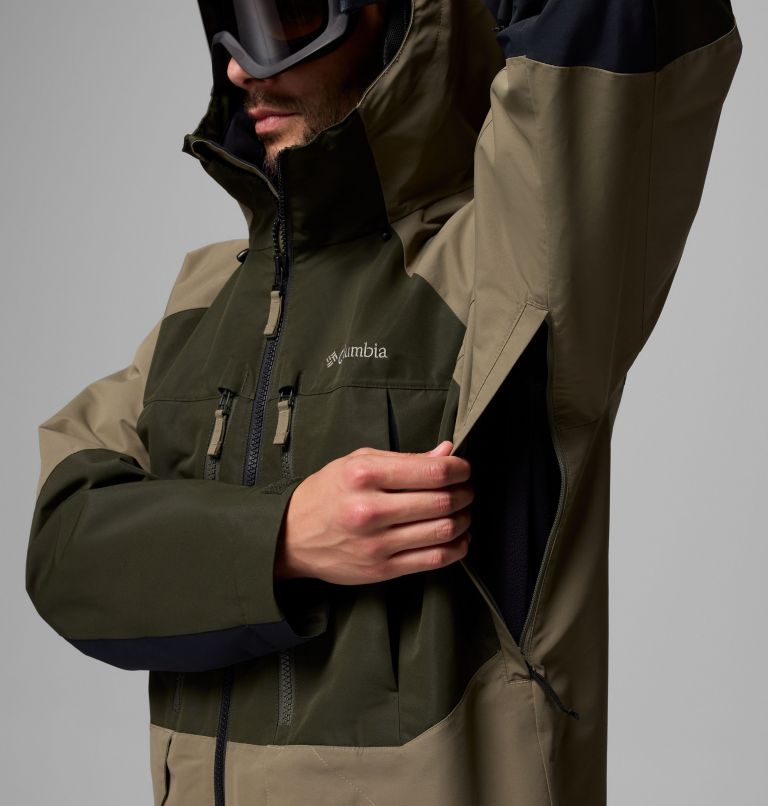 Men's Coreshot Shell Jacket, Color: Stone Green, Greenscape, Black, image 8