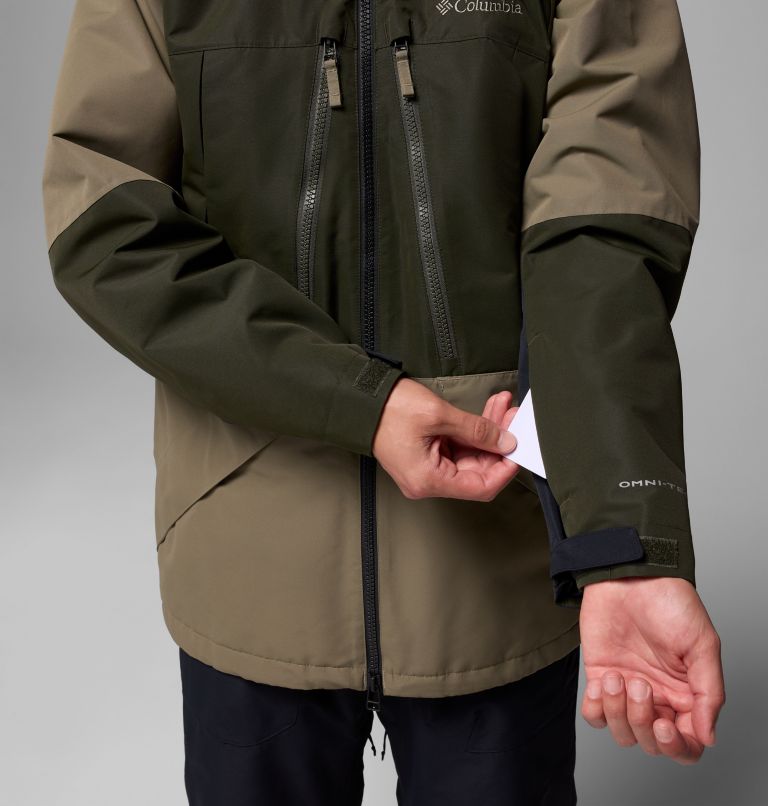 Men's Coreshot Shell Jacket, Color: Stone Green, Greenscape, Black, image 9