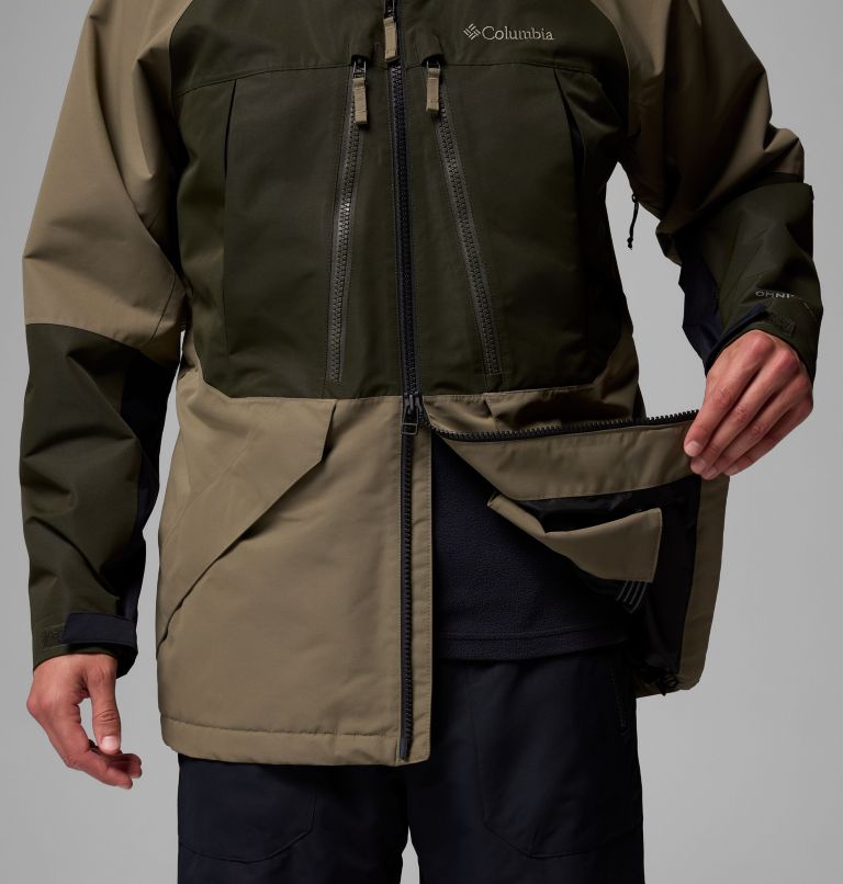 Men's Coreshot Shell Jacket, Color: Stone Green, Greenscape, Black, image 10