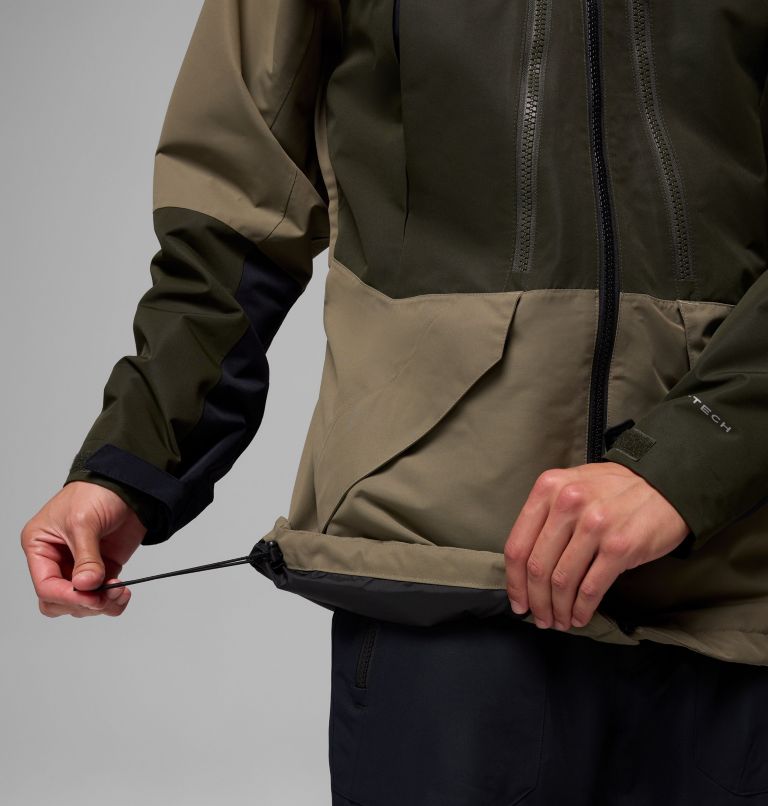Men's Coreshot Shell Jacket, Color: Stone Green, Greenscape, Black, image 11