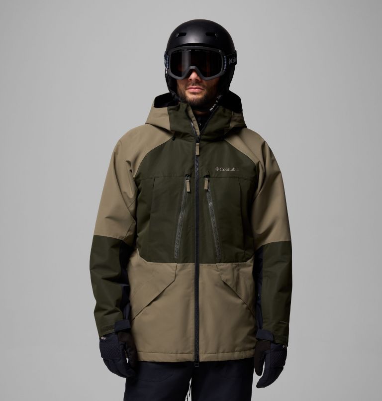 Men's Coreshot Shell Jacket, Color: Stone Green, Greenscape, Black, image 1