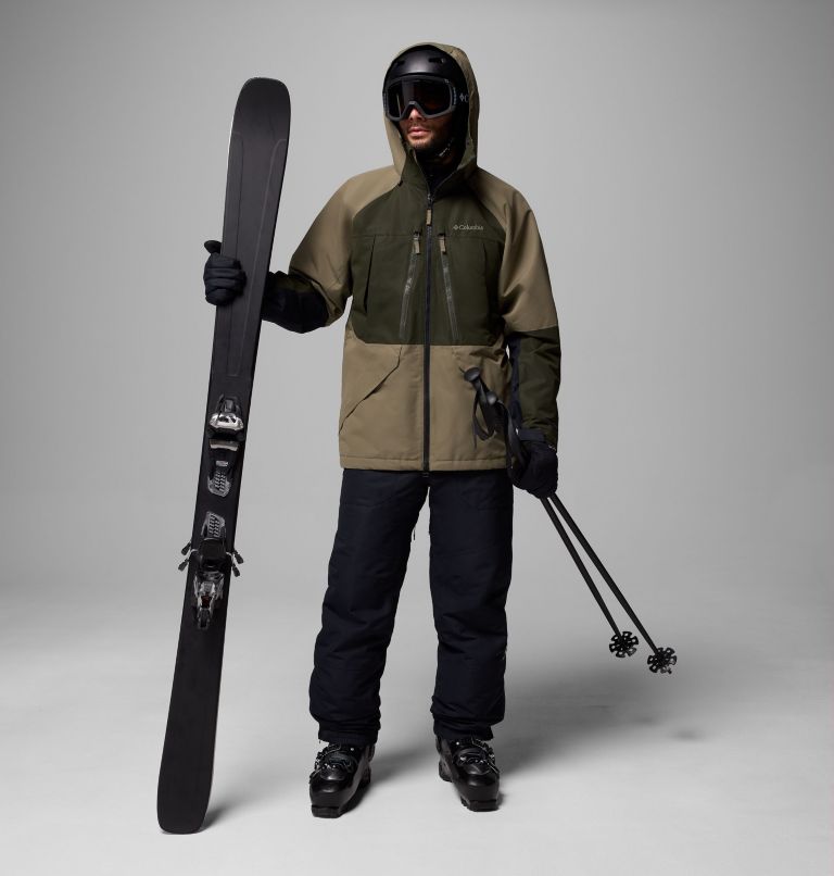 Men's Coreshot Shell Jacket, Color: Stone Green, Greenscape, Black, image 2