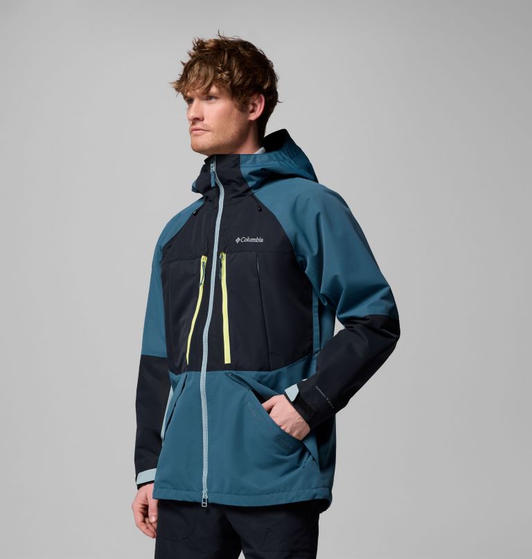 Men's Coreshot Shell Waterproof Ski Jacket, Color: Everblue, Black, Crushed Blue, image 4