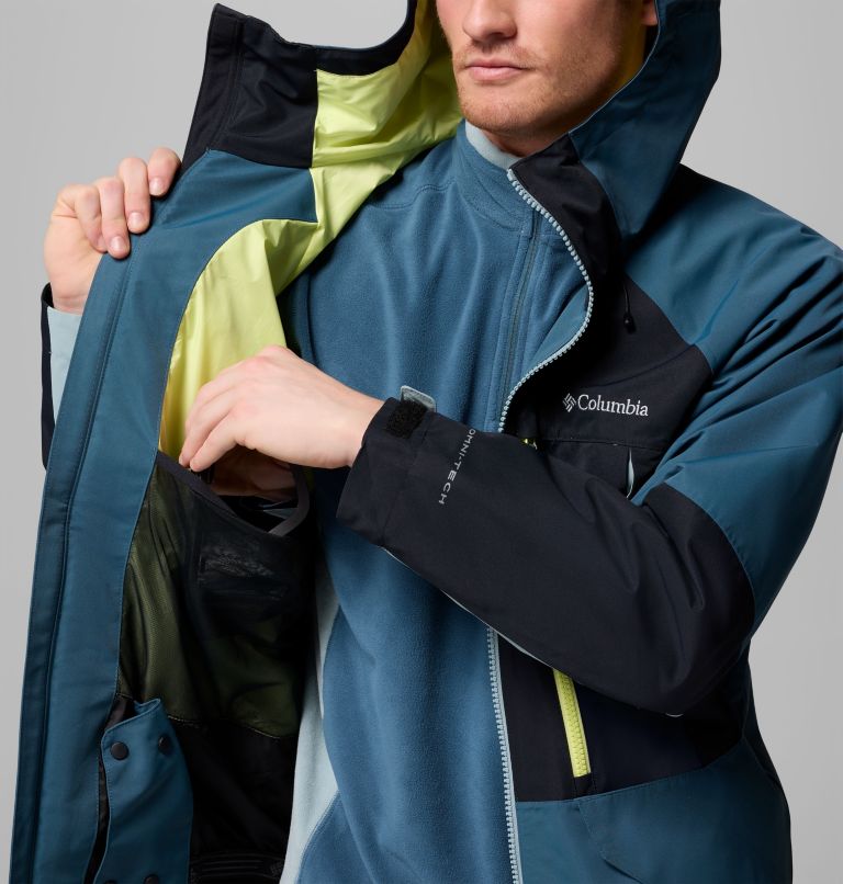Men's Coreshot Shell Waterproof Ski Jacket, Color: Everblue, Black, Crushed Blue, image 5