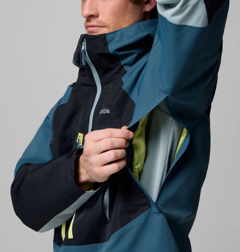 Men's Coreshot Shell Waterproof Ski Jacket, Color: Everblue, Black, Crushed Blue, image 8