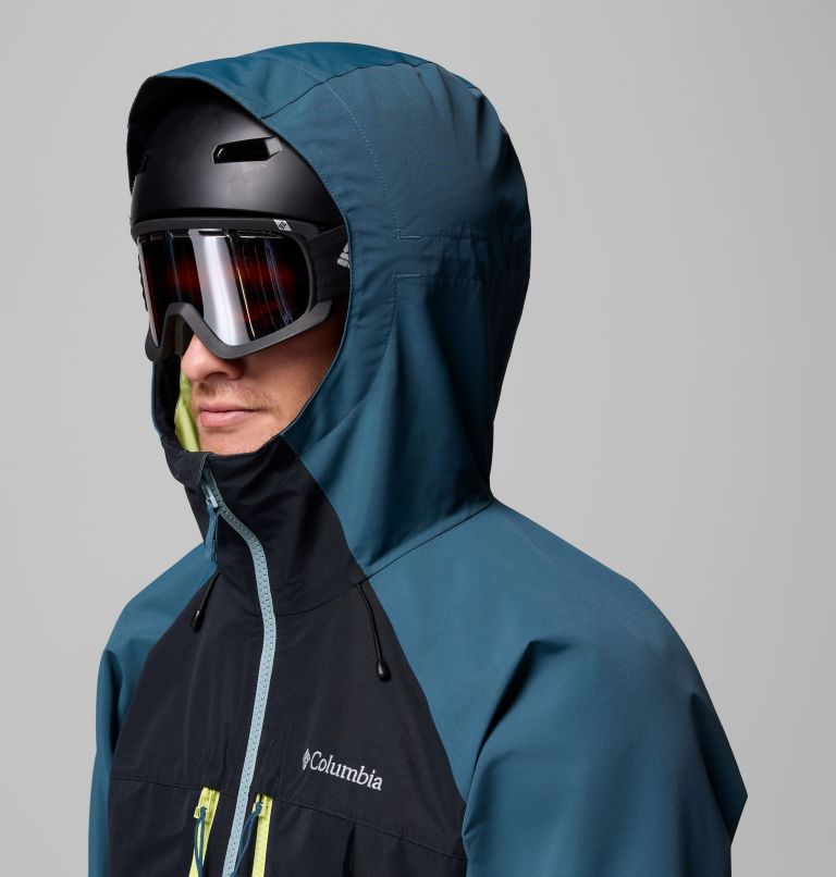 Men's Coreshot Shell Waterproof Ski Jacket, Color: Everblue, Black, Crushed Blue, image 12