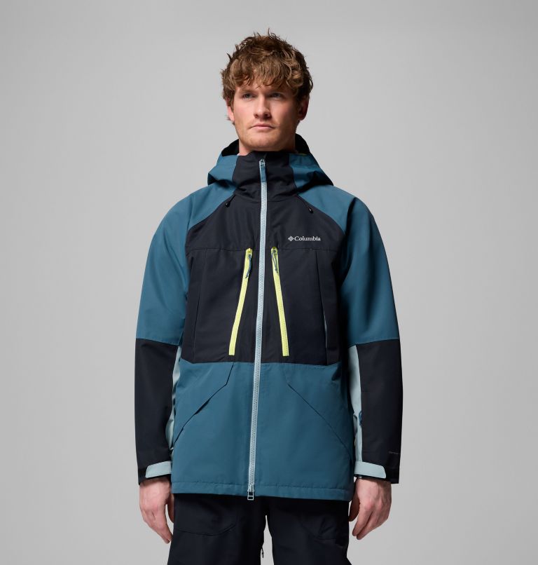 Men's Coreshot Shell Waterproof Ski Jacket, Color: Everblue, Black, Crushed Blue, image 1