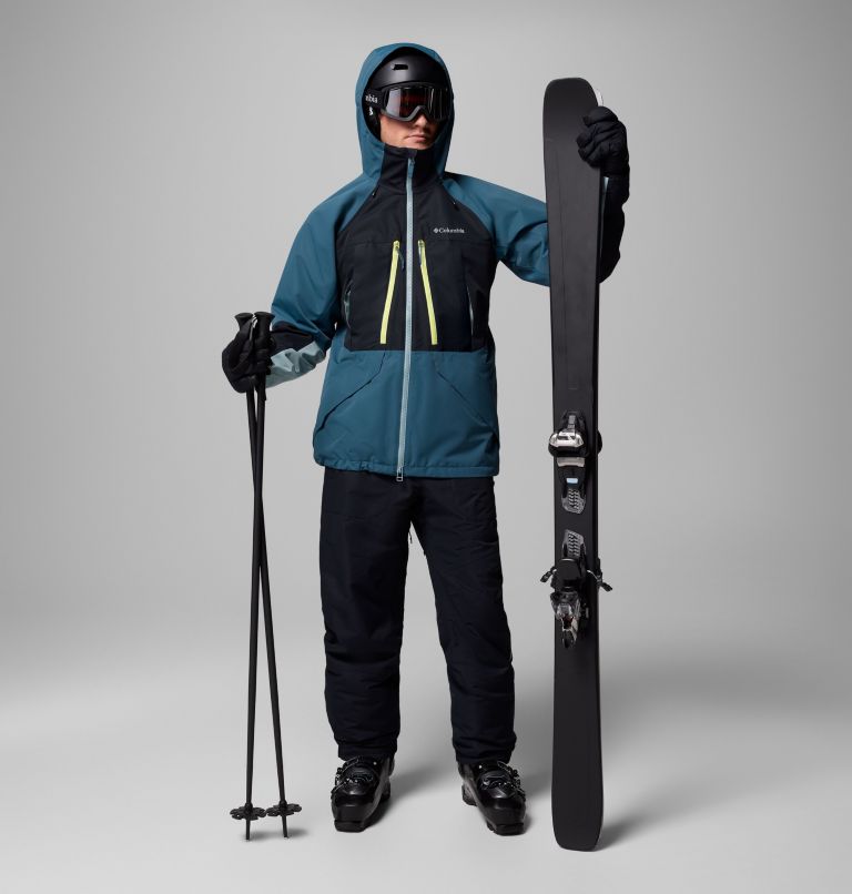 Men's Coreshot Shell Waterproof Ski Jacket, Color: Everblue, Black, Crushed Blue, image 2