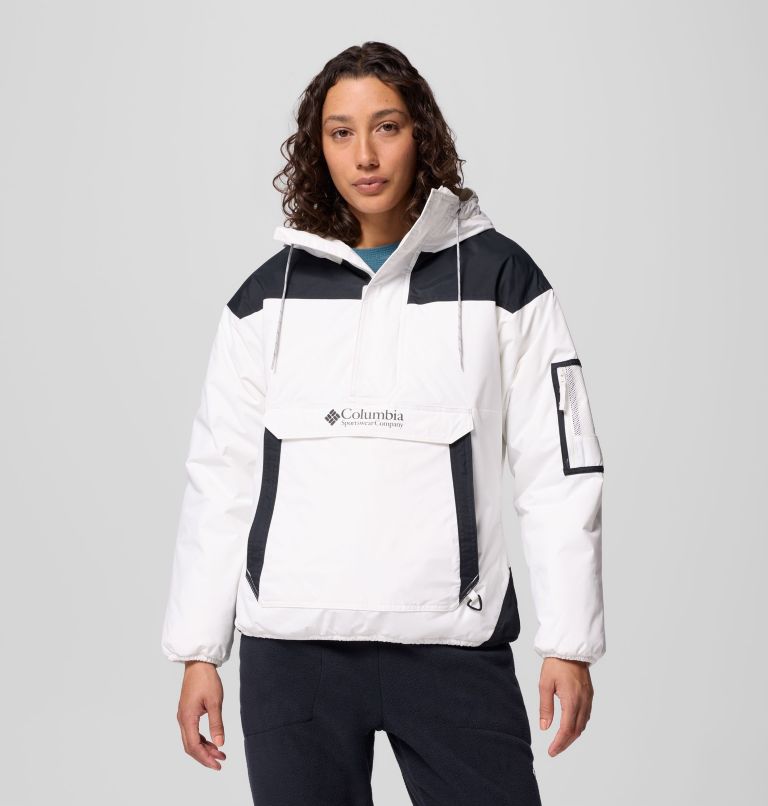 Women's Challenger Insulated Pullover, Color: Sea Salt, Black, image 1