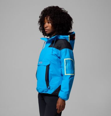 Women's Challenger Insulated Pullover, Color: Compass Blue, Black, image 8