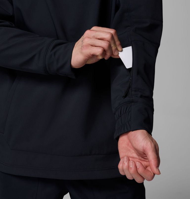 Men's Coreshot Softshell Hoodie, Color: Black, image 6