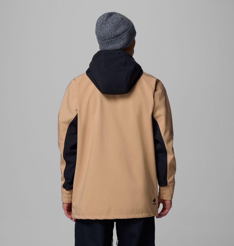 Men's Coreshot Softshell Hoodie, Color: Canoe, Black, image 3