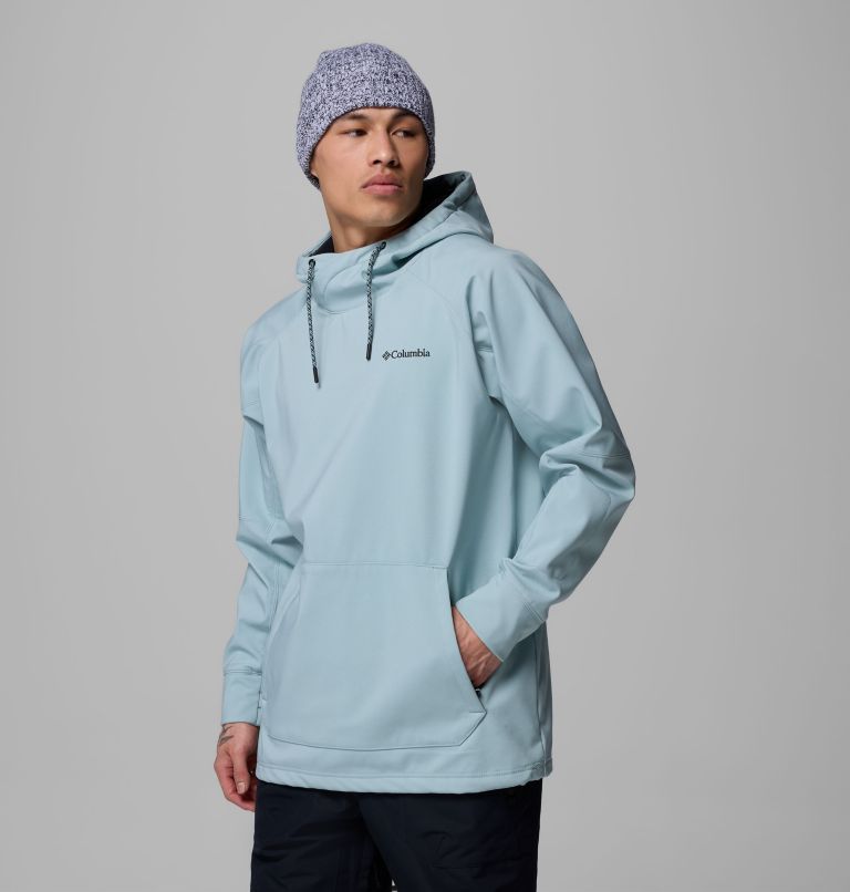 Men's Coreshot Softshell Hoodie, Color: Crushed Blue, image 4