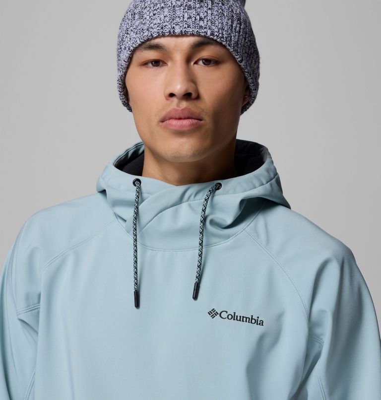 Men's Coreshot Softshell Hoodie, Color: Crushed Blue, image 5