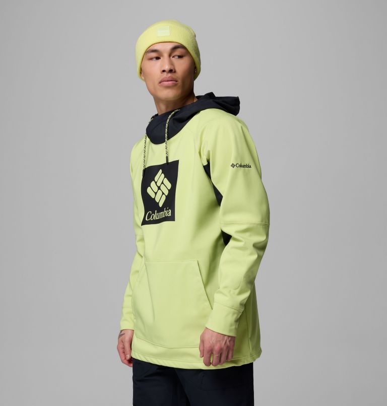Men's Coreshot Softshell Hoodie, Color: Neon Light, Black, image 4