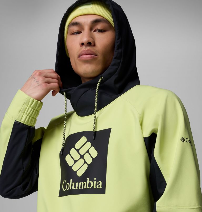 Men's Coreshot Softshell Hoodie, Color: Neon Light, Black, image 5