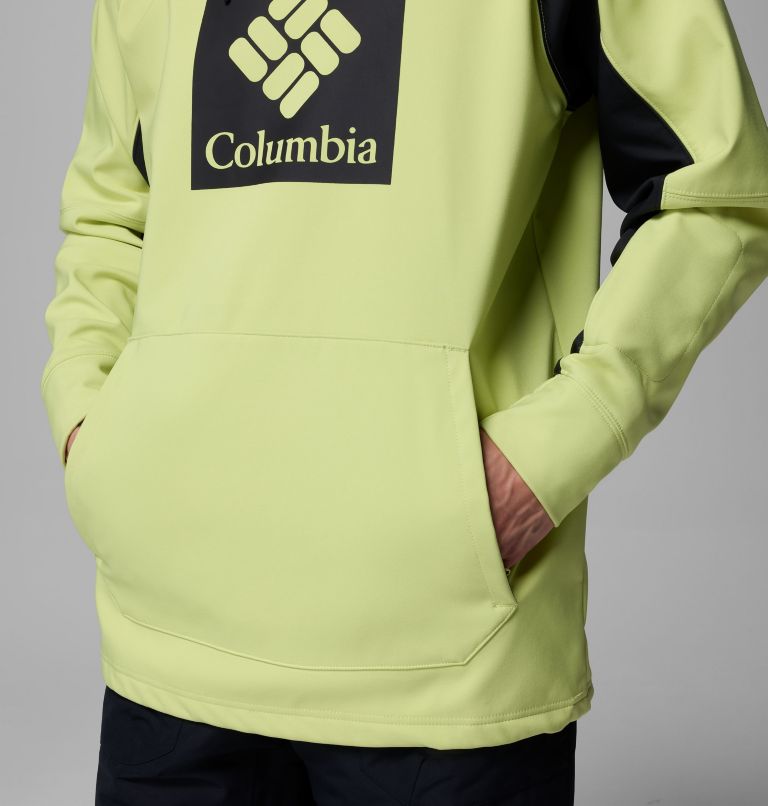 Men's Coreshot Softshell Hoodie, Color: Neon Light, Black, image 7