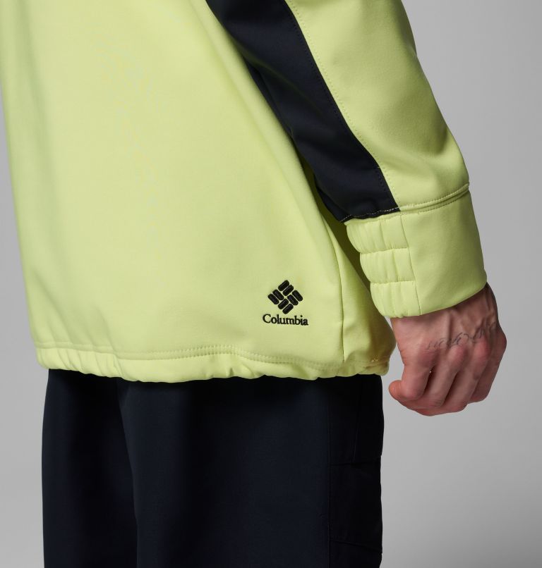 Men's Coreshot Softshell Hoodie, Color: Neon Light, Black, image 9