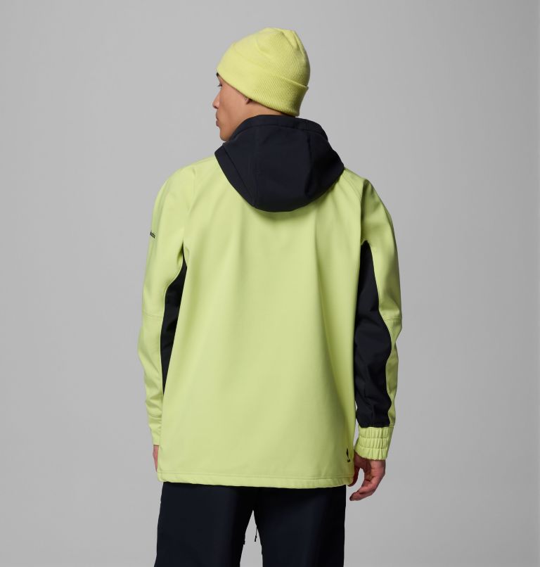Men's Coreshot Softshell Hoodie, Color: Neon Light, Black, image 3