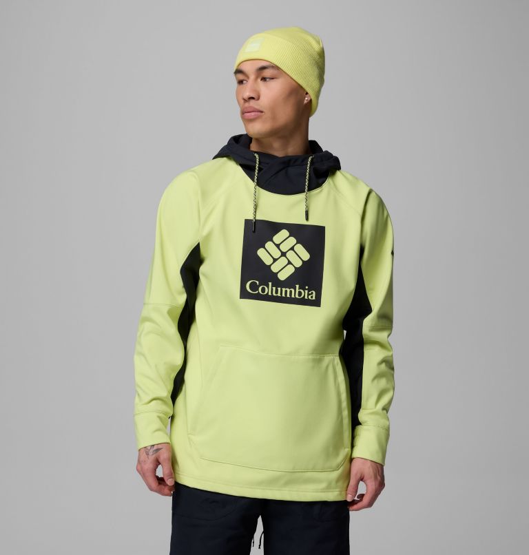 Men's Coreshot Softshell Hoodie, Color: Neon Light, Black, image 1