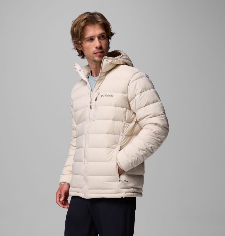 Men's Drift Peak Stretch Down Hooded Jacket, Color: Dark Stone, image 4