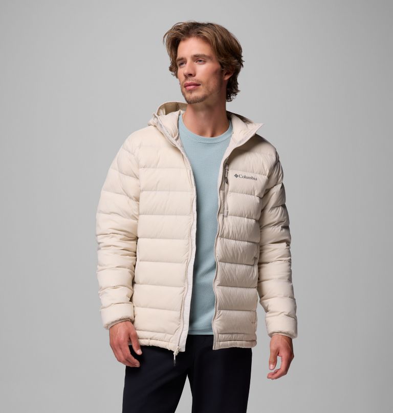 Men's Drift Peak Stretch Down Hooded Jacket, Color: Dark Stone, image 5