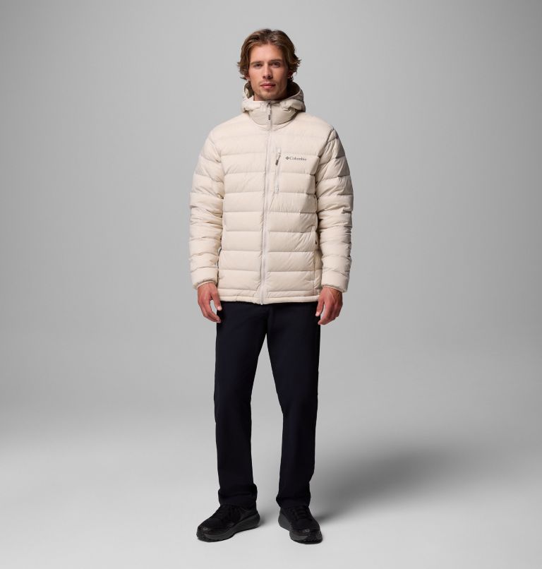 Men's Drift Peak Stretch Down Hooded Jacket, Color: Dark Stone, image 2