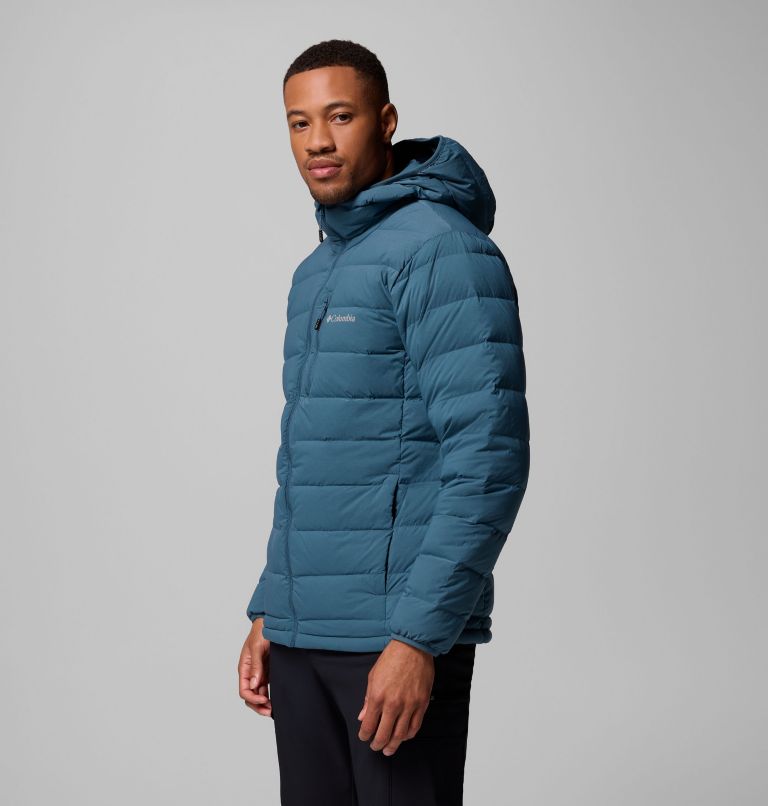 Men's Drift Peak Stretch Down Hooded Jacket, Color: Everblue, image 4
