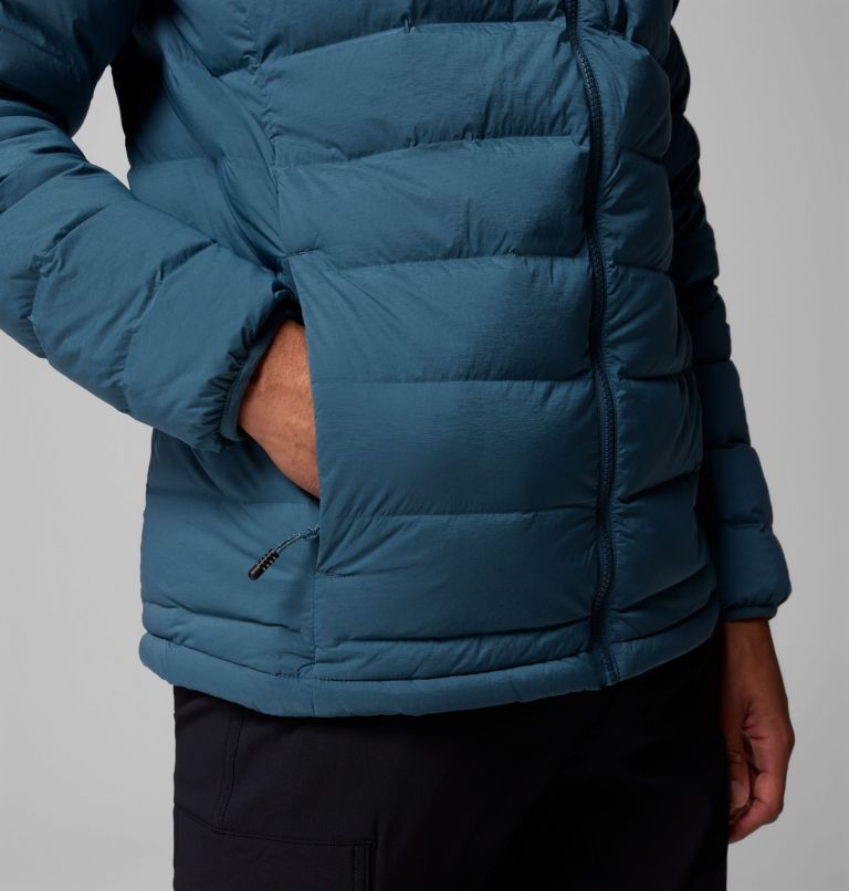 Men's Drift Peak Stretch Down Hooded Jacket, Color: Everblue, image 7