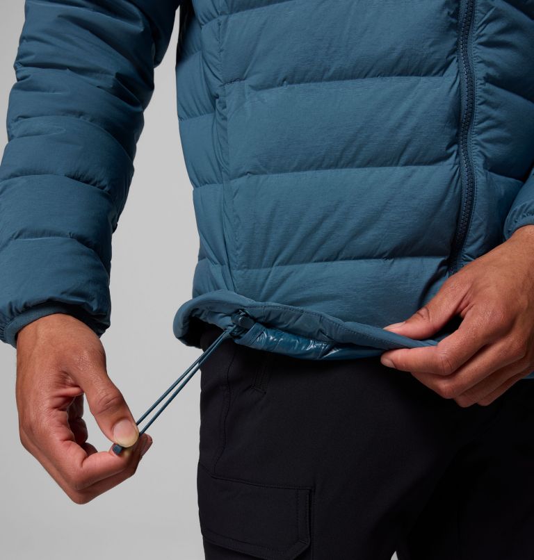Men's Drift Peak Stretch Down Hooded Jacket, Color: Everblue, image 9