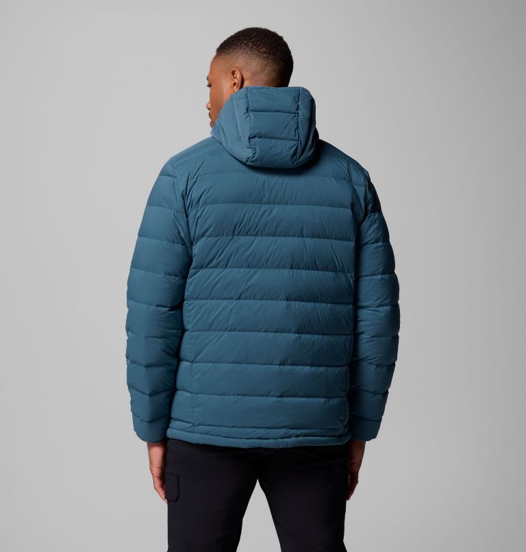 Men's Drift Peak Stretch Down Hooded Jacket, Color: Everblue, image 3